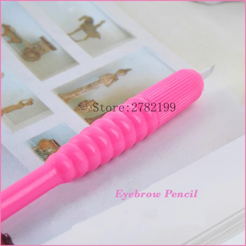 Caneta com Lâmina Rosa Descartáveis Microblading Agulha 12 9 Pin - 18u Microlading Manual Caneta Microblade Ferramenta Pcs 10 18 Pistola para tatuagem
