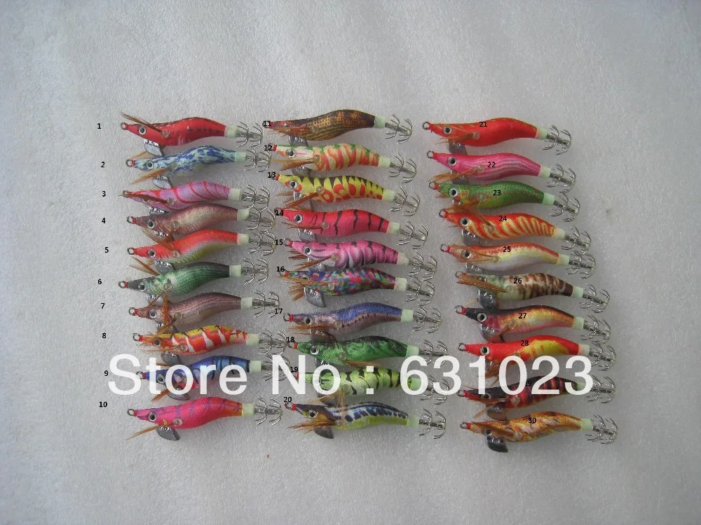 

MR OCTOPUS MR OCTOPUS 15pcs 1.5# squid jigs,squid hook ,fishing lure, random colour mixed , 6cm,4g