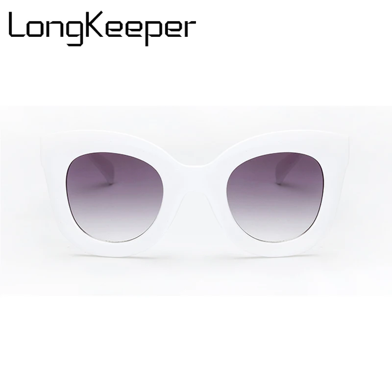 Женские солнцезащитные очки кошачий глаз LongKeeper винтажные леопардовые UV400