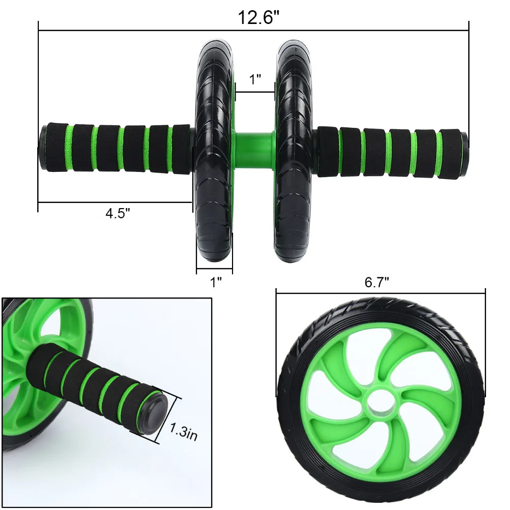 Абдоминальное колесо AB ролики тренажер фитнес тренировки роликовый тренажер отлично подходит для рук, спины, живота Core тренер Бесплатная
