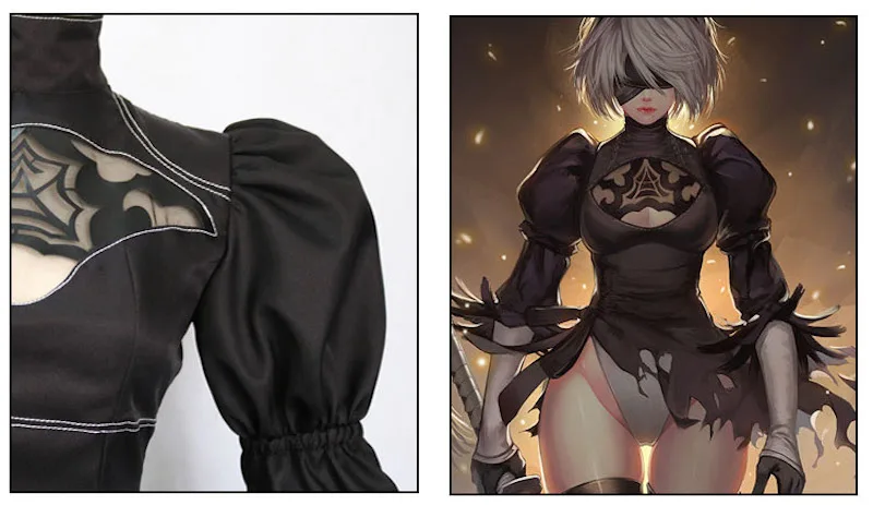 Nier Automata Косплей Костюм Йорга 2B сексуальная одежда игры костюм для женщин ролевые игры костюмы для девочек Хэллоуин Вечеринка нарядное платье