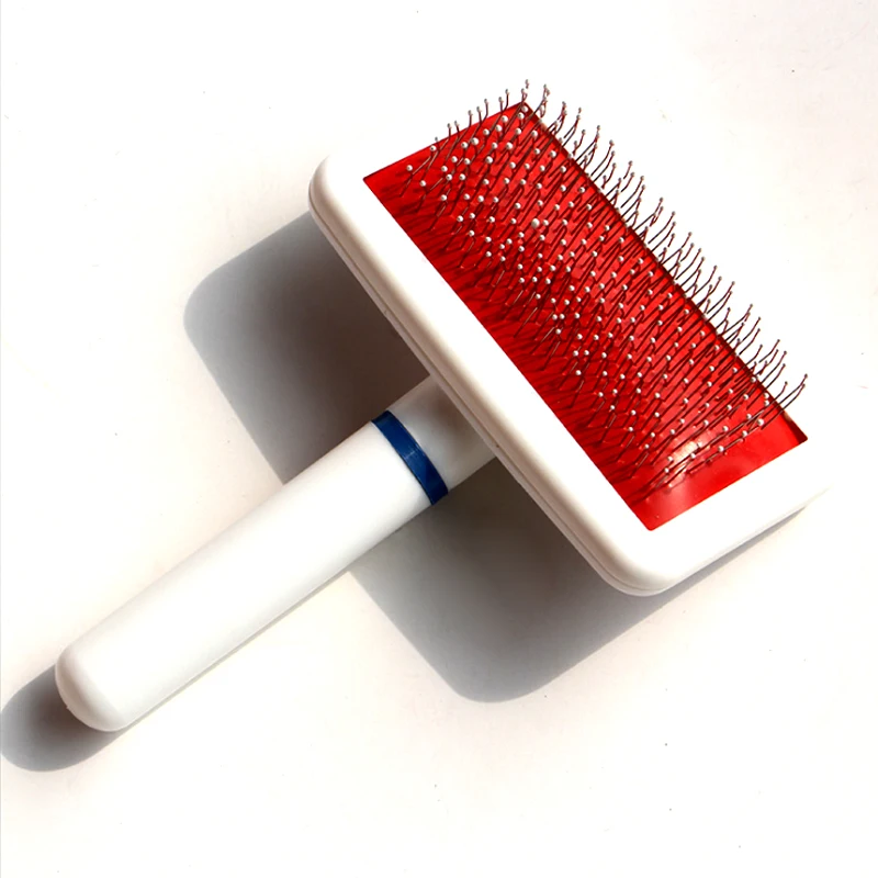 Dog Brush Pet Dog Comb Long Hair Brush Plastic Handle Puppy Cat Dog Massage Bath Brush