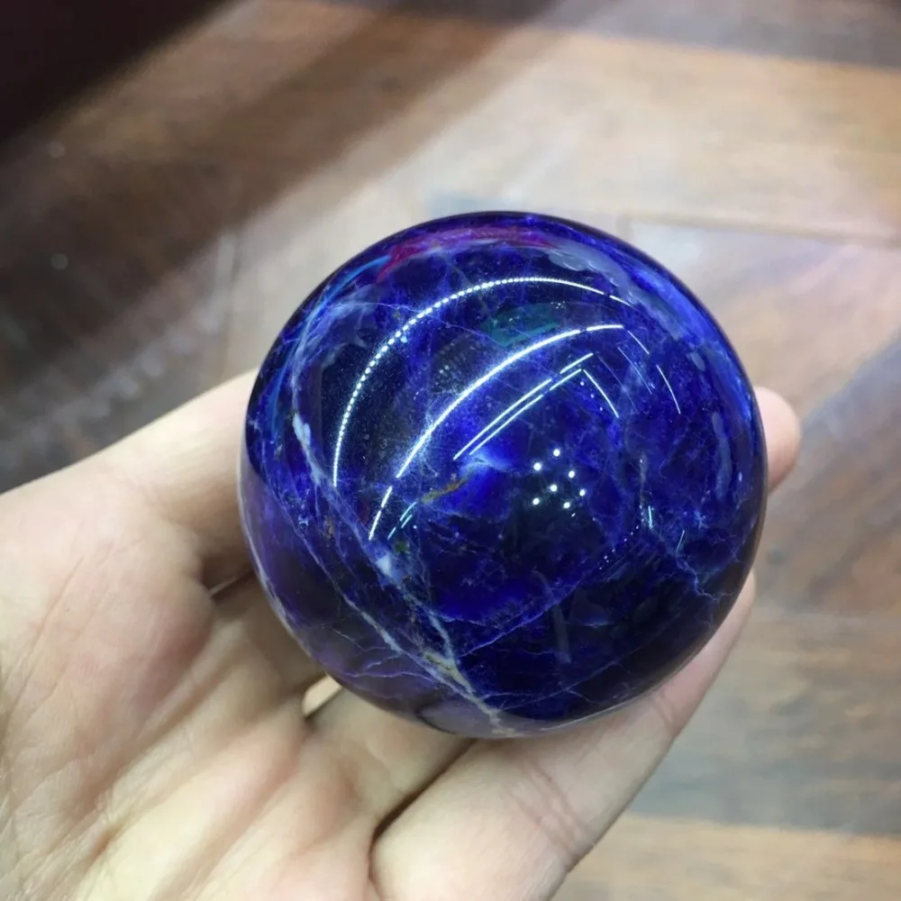 Натуральный Sodalite Сфера кварцевый кристалл драгоценный камень мощность шар Orb