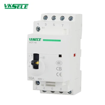 

4 pole 16 amp BCH8 VCT-16 4NO 4NC 2NO2NC Manual type VCT Series Household contactor