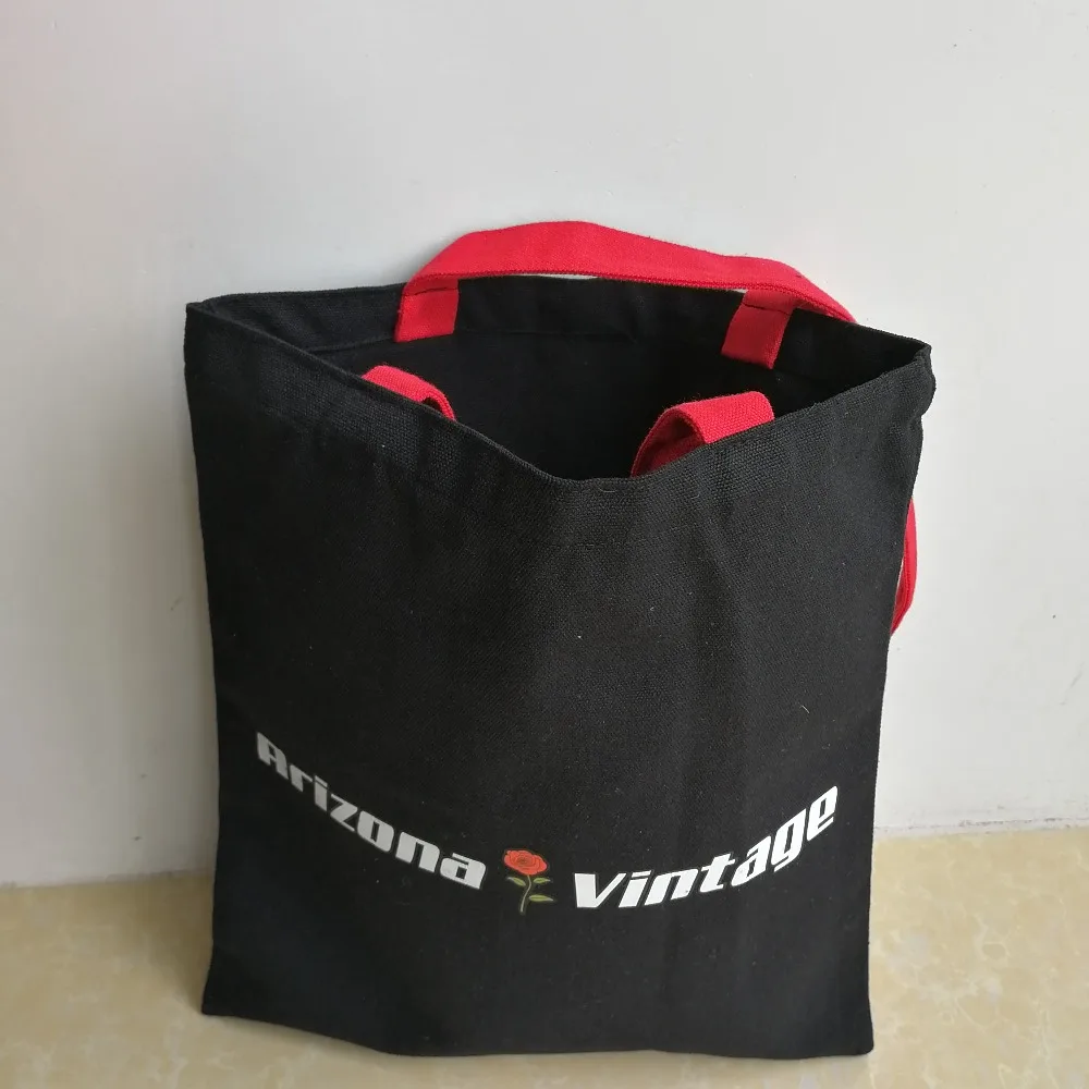 

wholesale 500pcs/lot 12oz Cheap Customized Logo tote shopping bag Cotton canvas bag