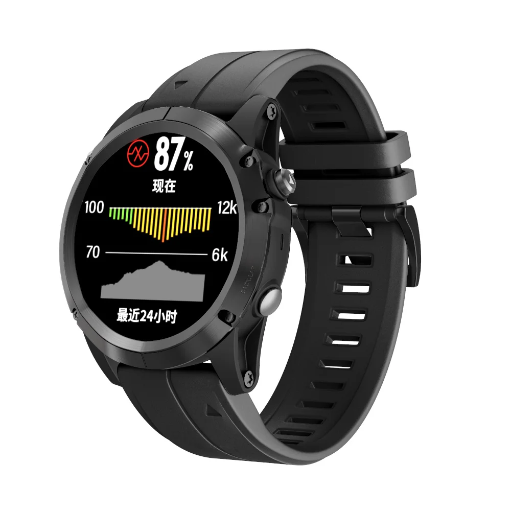 Быстросохнущий силиконовый ремешок для часов Garmin Fenix 6X 5X fenix 5 6 fenix3, умные часы высокого качества, гладкое плетение 12,14