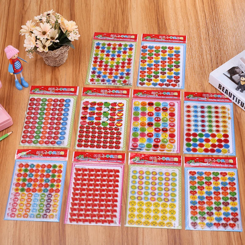 

School Teacher Merit Praise New Decoration Cute Children Smiley Faces Reward Notebook Scrapbooking Cup Stickers