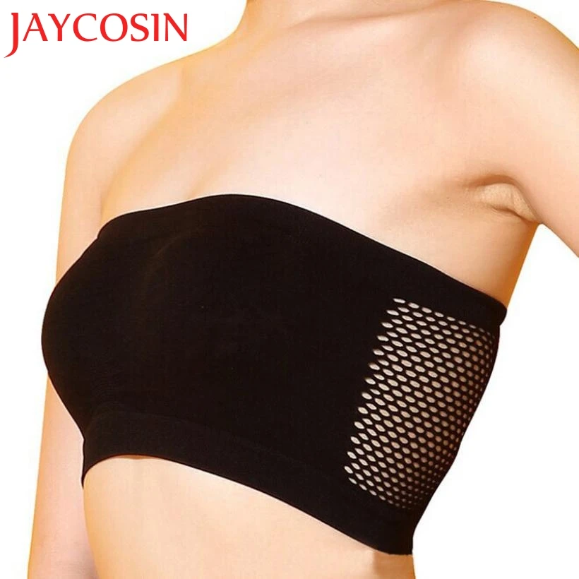 

2019 Newly Women Sexy Strapless Top Breathable Sports Bras Bandeau Boob Tube Black/White Top Hot tube top 2020