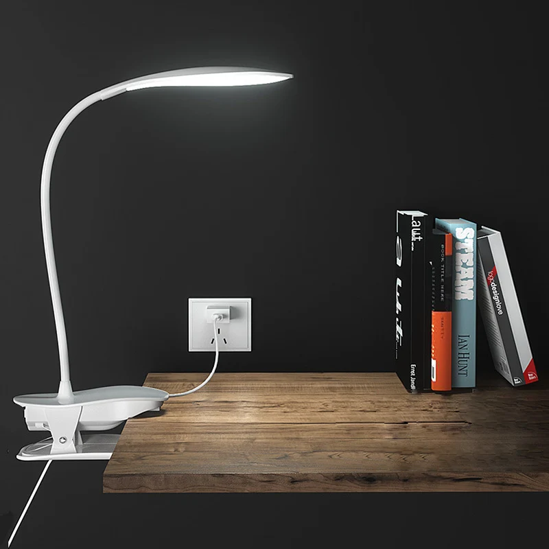 USB светодиодный Настольный светильник, регулируемая настольная лампа, Гибкая Складная Настольная лампа для защиты глаз, Настольный светильник для чтения, работы, учебы