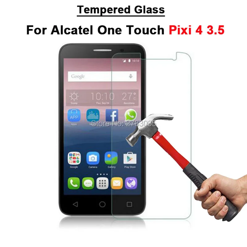 New 0.26mm 2.5D Ultra Thin Clear Premium Tempered Glass Front Screen Protector Film For Alcatel One Touch Pixi 4 3.5 3.5&quot | Мобильные
