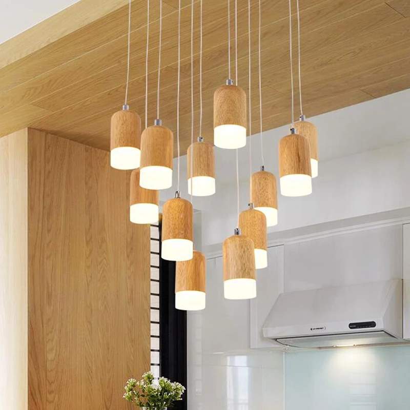 modern wood pendant light