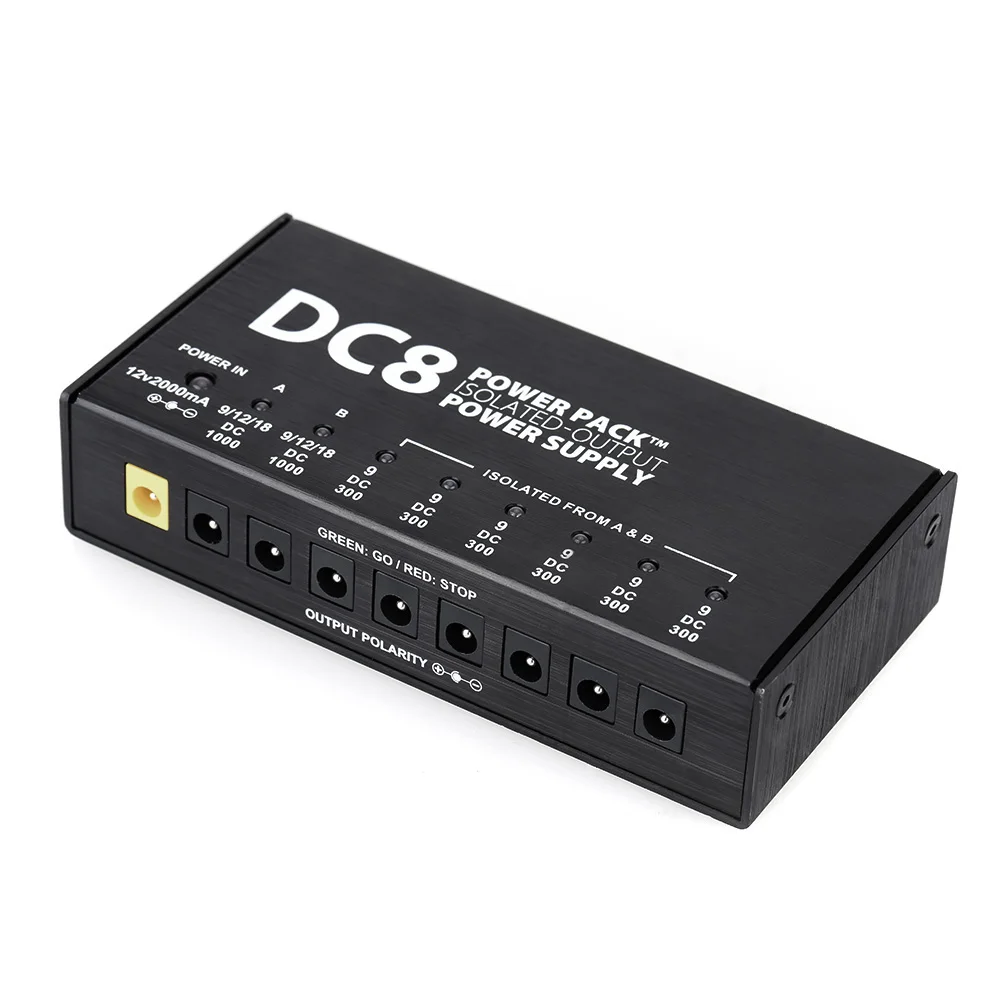 VITOOS DC8 портативный Электропитание для гитарных эффектов 8 изолированных выходов 6