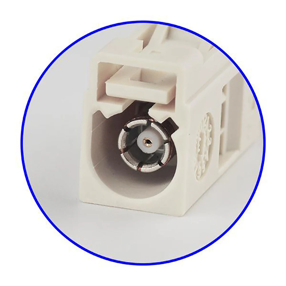 White Female Fakra B Radio Antenna Connector for LMR195 Cable
