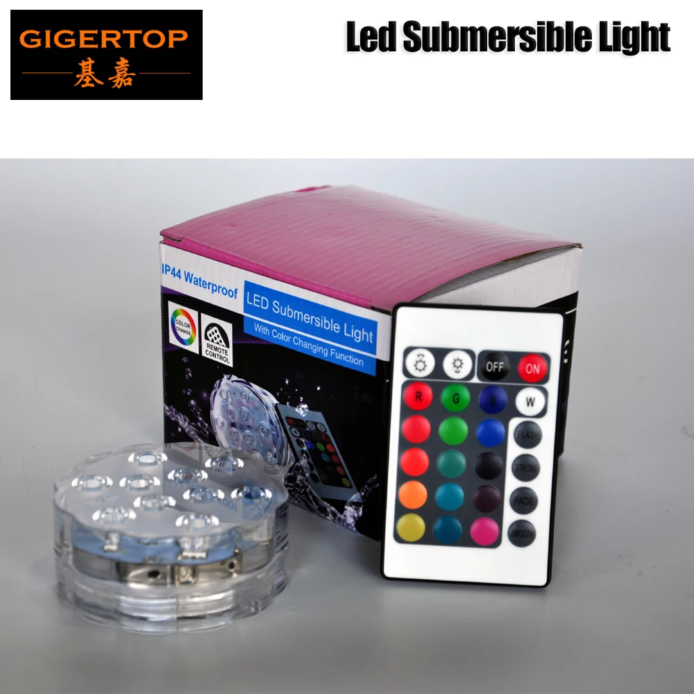 

Good Quality AAA Battery Waterproof IP44 Under Water Led Light IRC RGB Color Changing 7cmx7cmx3cm Glass Seat Light Cheap Price