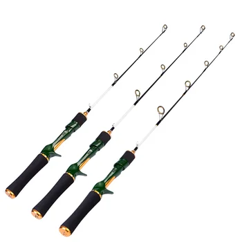 

High Quality Portable Mini 60/80cm Carbon Fiber Fishing Rods Winter Fishing Tackle UltraLight Stitching Green Ice Fishing Pole