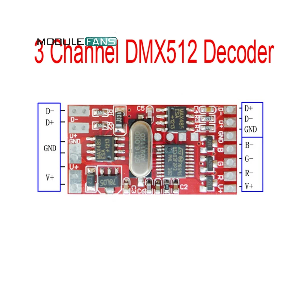 72 Вт 3 DMX512 кодировщик декодер плата кодер Освещение Драйвер модуль для RGB LED