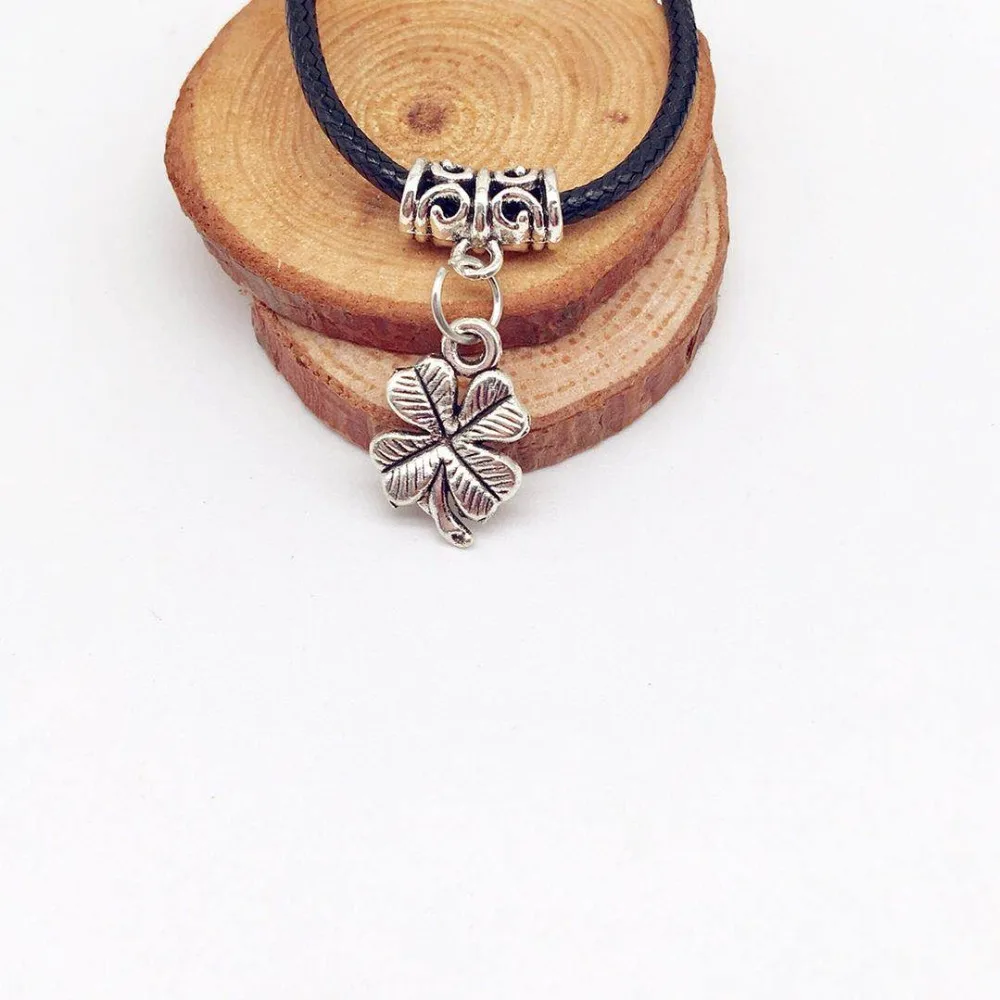 

20 pcs fashion Bead Charm European big hole Bead Four-leaf clover pendants fit necklace earring Bracelets charms jewelry Making