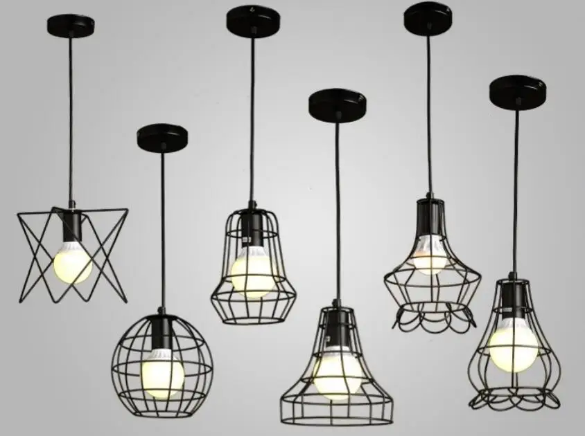 

Nordic loft retro industrial style iron pendant lights creative personality guest restaurant Internet cafes pendant lamps Z10
