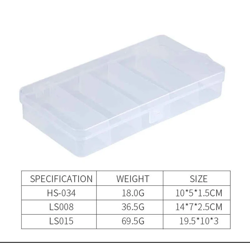 

5 Compartments Fishing Tackle Box Lure Hook Storage Case Portable Adjustable Tackle Multifunctional Organizer Fishing Boxes