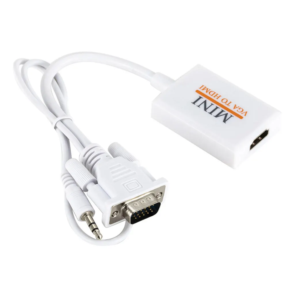 VGA мужчина к HDMI выход 1080 P HD аудио ТВ AV HDTV видео кабель конвертер адаптер
