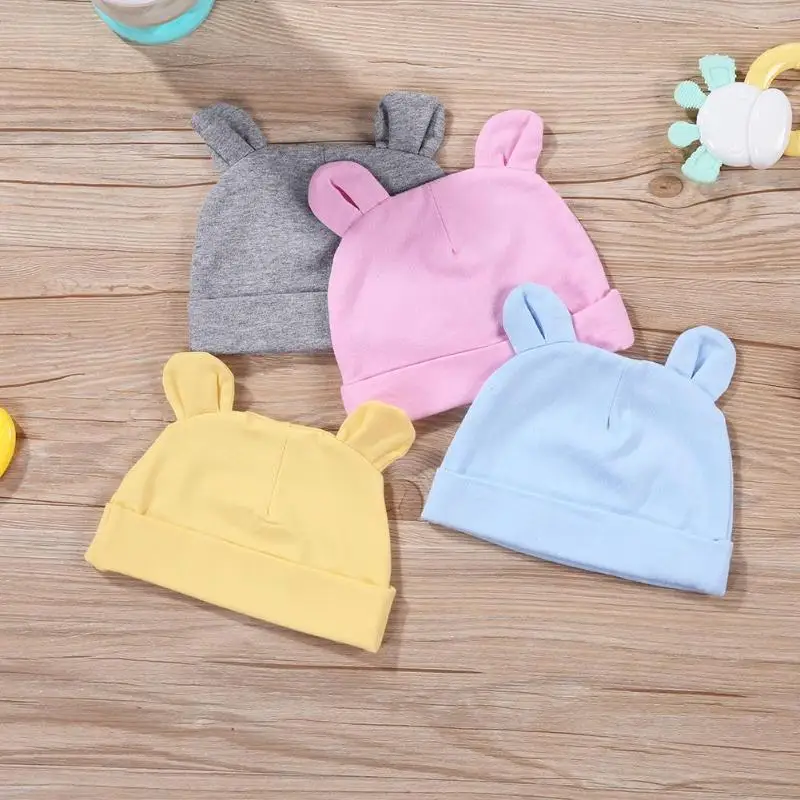 2pcs/set 0-3m Newborn Baby Cotton Cap Swaddle Wrap Soft Infant Hat Blanket Sleeping Bags Sleepsack Envelope Swaddling Bedding