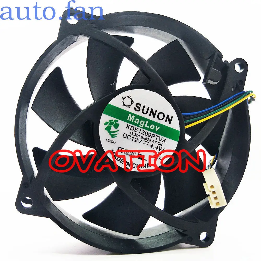 

Computer Case PC Cooling Fan For Original SUNON KDE1209PTVX 12V 4.4W 9CM 9225 4 wire round the CPU fan