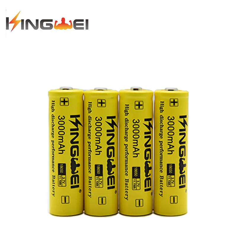 10 шт. реальная емкость KingWei 18650 3000 мАч перезаряжаемый 3 7 в литий ионный аккумулятор