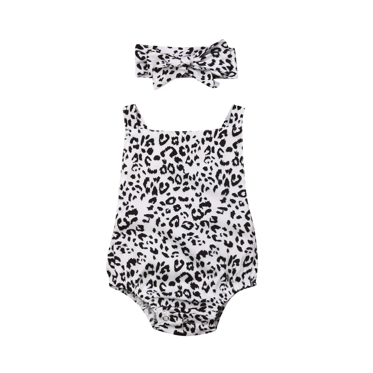 Одежда с леопардовым кружевом для новорожденных девочек, комбинезоны летние костюмы, одежда для малышей