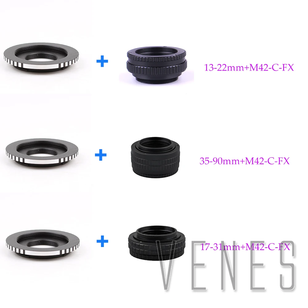 EBTOOLS Macro Focus Lens Mount Adapter, M52M42 3690mm Adjustable Focusing Helicoid Tube Adapter Macro Lens Ring
