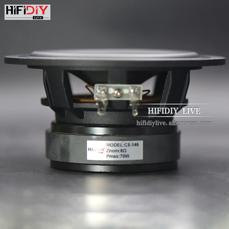 HIFIDIY LIVE C5-146 Hi-Fi литой алюминиевый металлический таз громкоговоритель 5,7 дюймов 5," Midbass НЧ динамик 8OHM 70 Вт