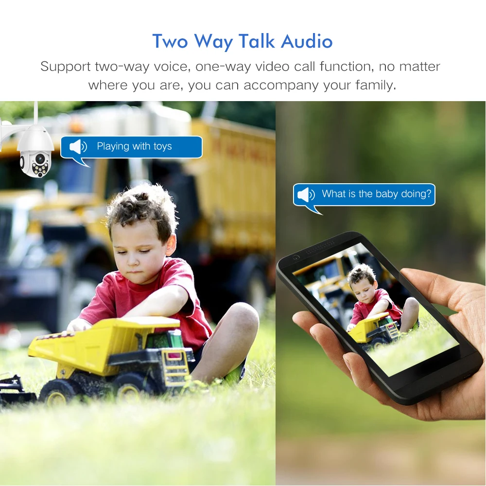 Tanie SDETER 1080P kamera PTZ IP zewnętrzna kamera kopułkowa bezprzewodowa kamera monitoringu wi fi Pan Tilt 4X Zoom IR sieć cctv nadzór 720P