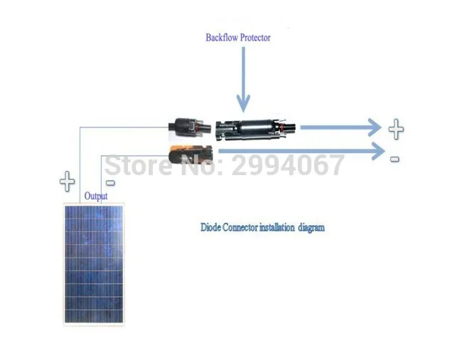 Разъемы PV для солнечных панелей со встроенным диодом 30A 20A 15 Amp /10Amp Диод Solar