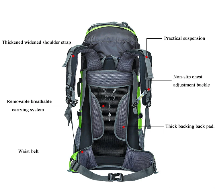 Caminhadas ao ar Bolsas de Desporto Viagem dos Homens 80l à Prova Jian Feng Livre Mochilas Dwaterproof Água Mochila Acampamento Caminhadas Outdoorer hu Wai 12 Esporte e Lazer