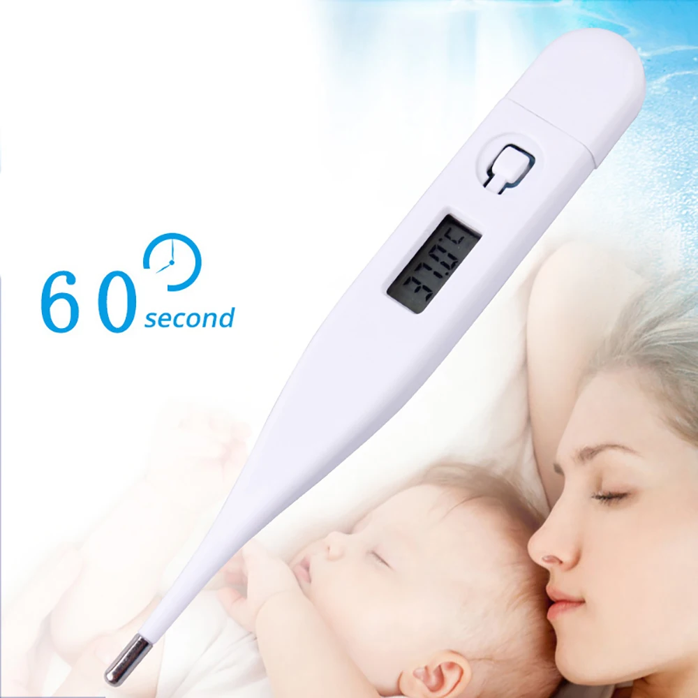 2pcs/Lot Digital LCD Heating Baby Thermometer Tools High Quality Kids Baby Child Adult Body Temperature Measurement