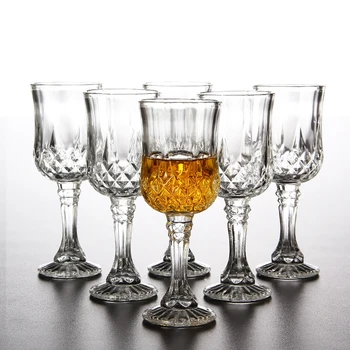

2/4 pcs Creative lead-free crystal glass diamond wine glass goblet European household champagne wine wine goblet glass cup