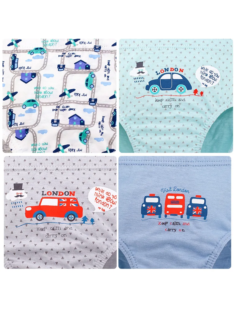 News 5 Pcs/Lot Children's Cotton Underwear Boys girls Shorts panties for boys Cartoon cars Boxer Underpants baby panties clothes