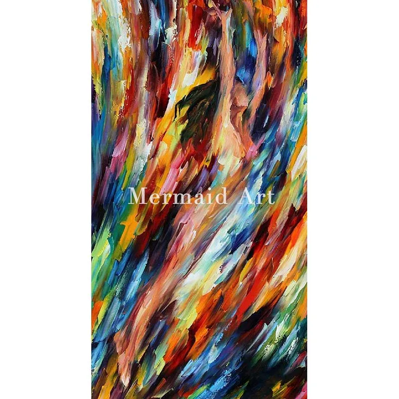 

Hand Painted Oil Painting Riding With The Wave On Canvas For Abstract Palette Knife Painting Living Room Wall Decor Artwork Fine