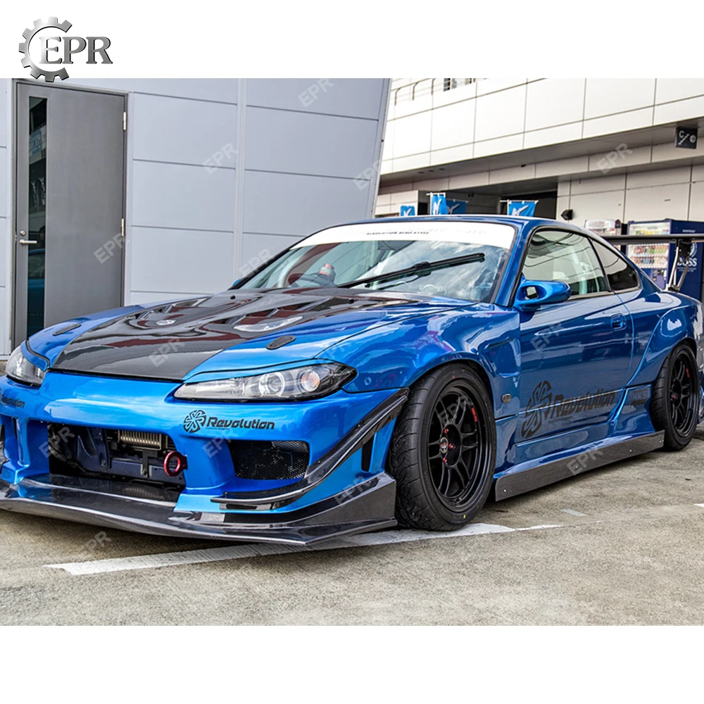 Для Nissan S15 Silvia стекловолокно FRP/Карбон GND Ganador Aerolirror синие линзы Электрический L& R обвес обшивка гоночная часть для Silvia