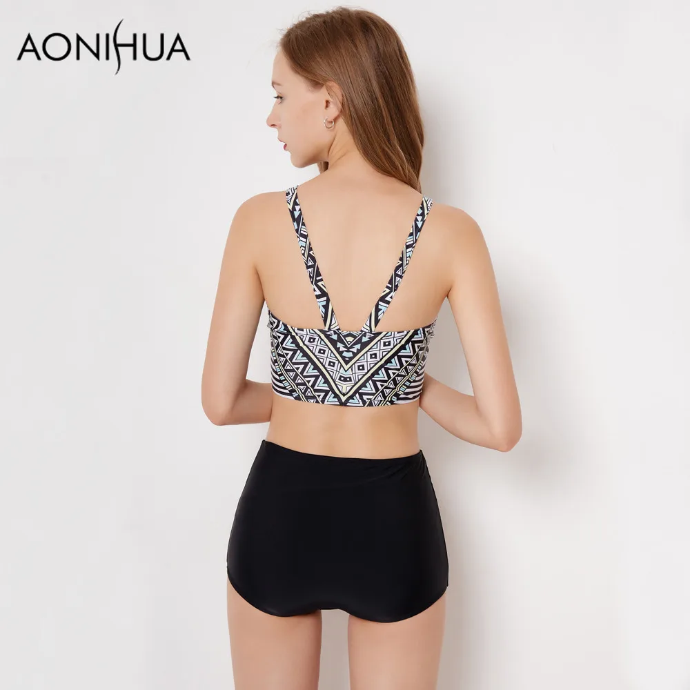 AONIHUA набор бикини с принтом 2018 геометрический этнический женский летний пляжный