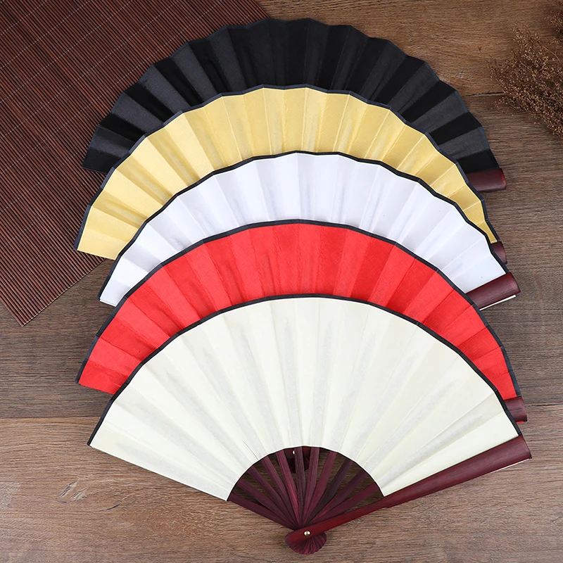 

1pcs DIY Chinese Style Hand Held Fan Cloth Folding Fan Party Wedding Home Decoration
