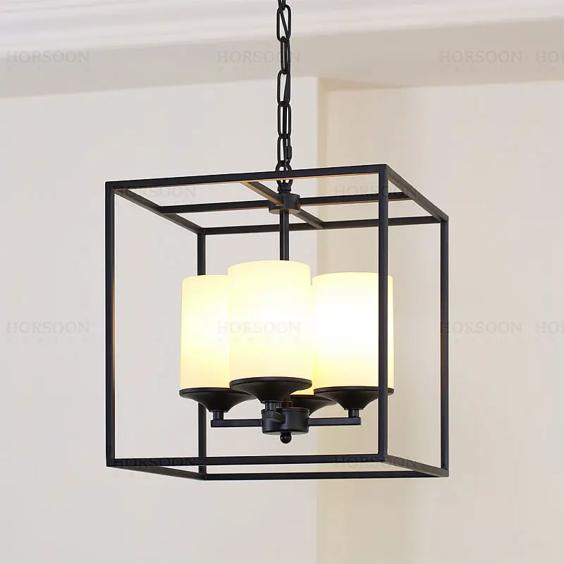 Teng Hui Mustang Nordic American Iron chandelier rustic simplicity square glass dining room den bar table | Аксессуары для одежды