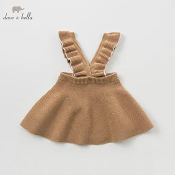 

DB9952-2 dave bella autumn dress baby girl's sleeveless dresses kids birthday party dress children clothing 1 pc
