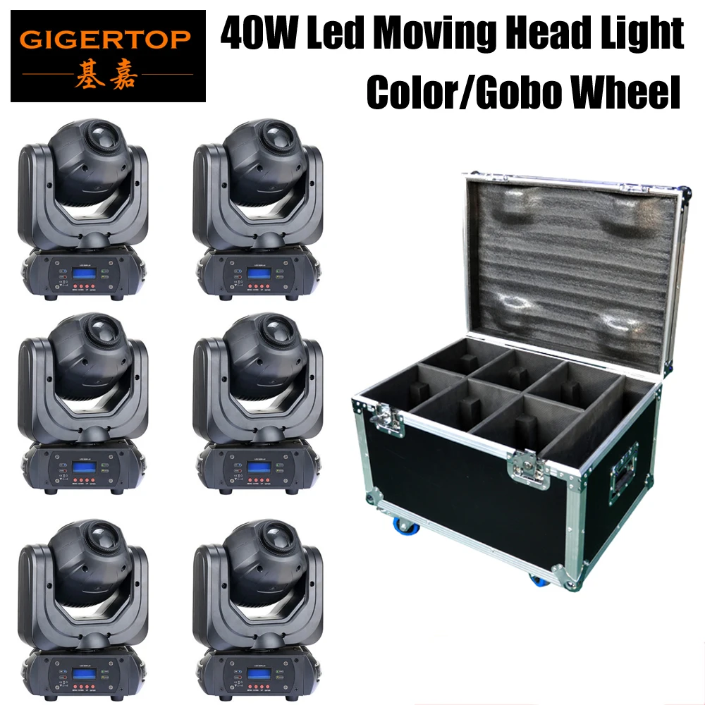 Flightcase 6 в 1 + шт. 40 Вт светодиодные прожекторы с движущейся головкой сценические