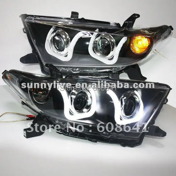

Highlander LED Headlight Angel Eyes For TOYOTA 2012 V2 Type