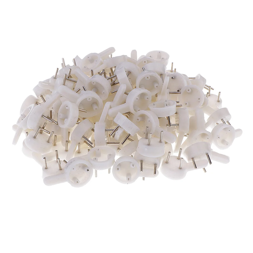 100 Pcs White Painting Photo Frame Hook Plastic Invisible Wall Hooks Mount Photo Picture Nail Hook Mirror Hanging Hanger Craft