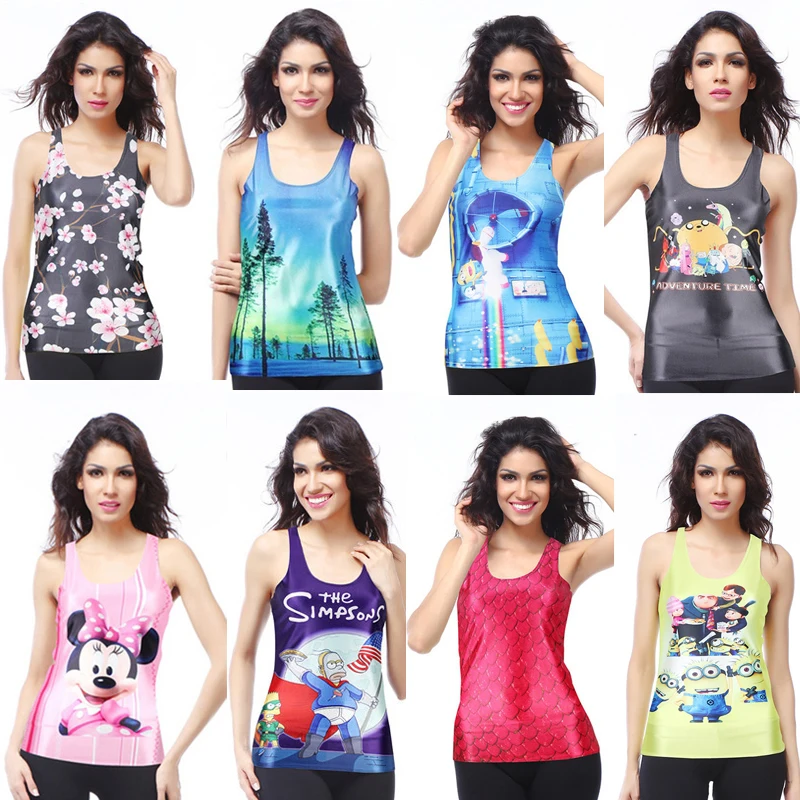 2017 Freeshipping New Print Tank Tops Crop Top Hot...