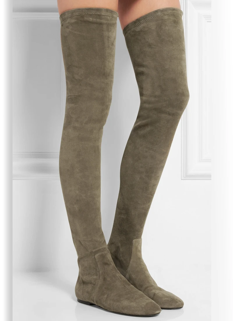 2016 moda botas sobre la rodilla botas Stretch mujeres zapatos de caña alta botas  largas 2 colores Slim Fit mujer botas planas|boots ribbon|boots desertshoe  diaries - AliExpress