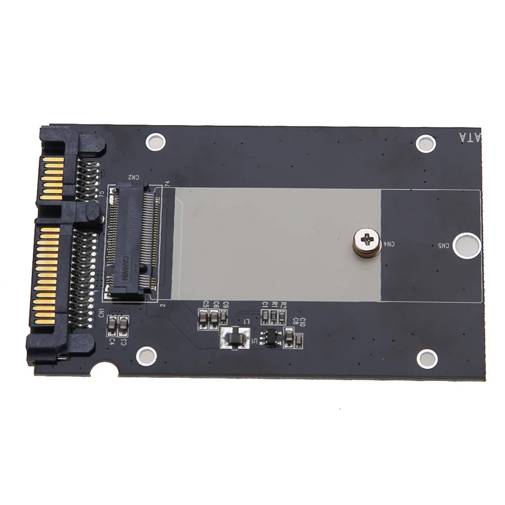 

2pcs B Key M.2 NGFF SSD to SATA 2.5" 7+15 22 Pin Converter Adapter Card 2242 2260mm M.2 NGFF SSD enclosure for ADATA/KingSpec m2