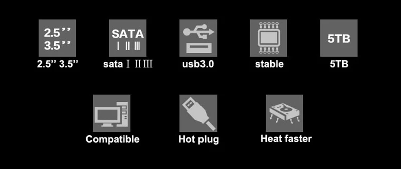 3 шт./лот hdd 1-Bay USB 3,0 на SATA до 6 ТБ кронштейн SSD 2,5 ''3,5'' док-станции жёсткий диск коробка для хранения Жесткий диск кронштейн стойки