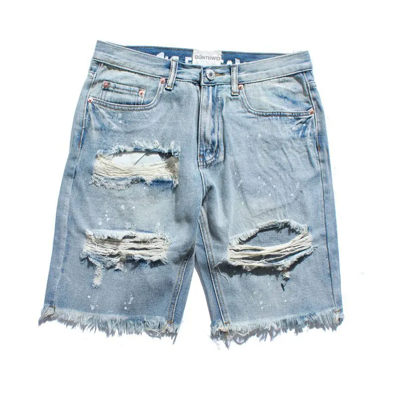 Justin Bieber Ripped Denim Shorts 1